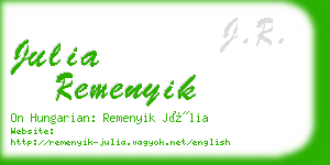 julia remenyik business card